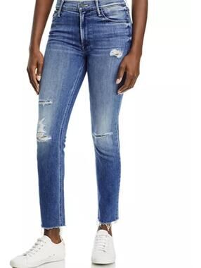 Mother Denim Dazzler Mid Rise Ankle Straight Jeans Weekend Warrior - Size - 26